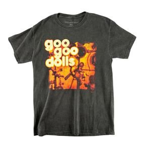 Goo Goo Dolls 90s Band T-Shirt Vintage 100% Cotton Small Black Orange